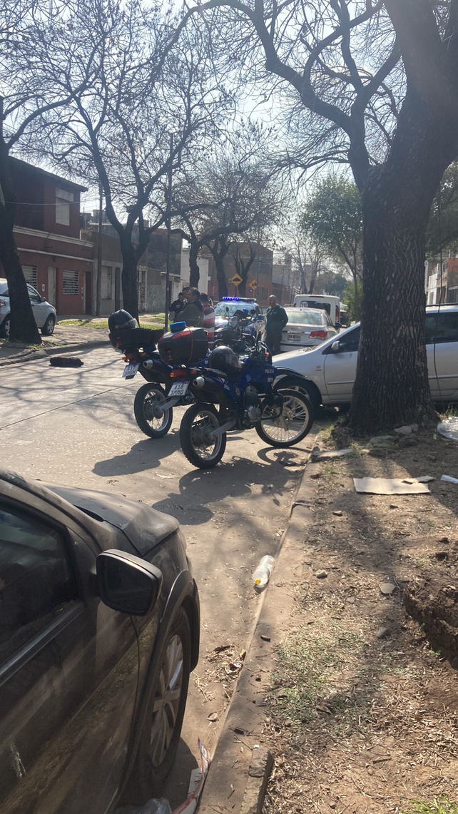 El momento del arribo de la policía el domingo