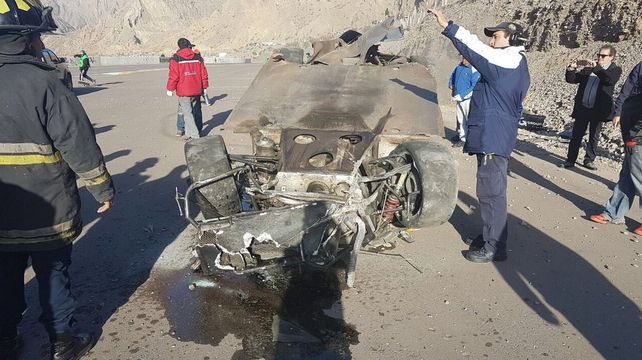 Se pegó tremendo palo en el Top Race que se corre en San Juan