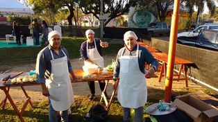 Los ganadores del concurso de locro 2018 fueron José Luis Martínez, Sergio Alcaraz y Carlos Petravalo, miembros de la Peña Chajarí junto a Boca.
