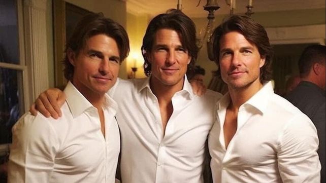 Una foto de supuestos dobles de Tom Cruise generó confusión total en redes.