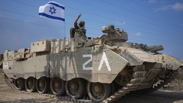 Un tranque del ejército israelí en la zona del conflicto.