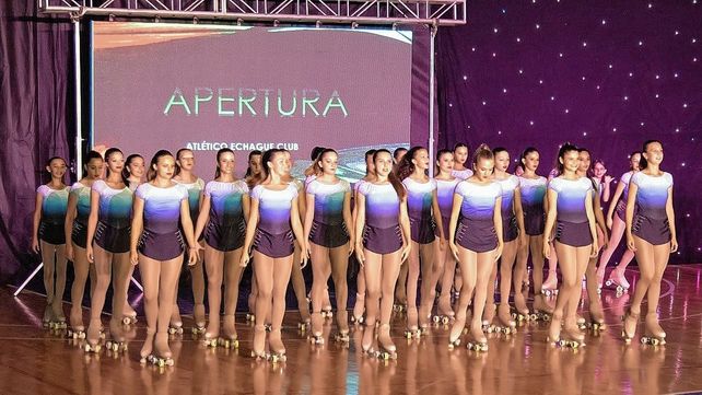 El patín artístico salió a escena en el Atlético Echagüe