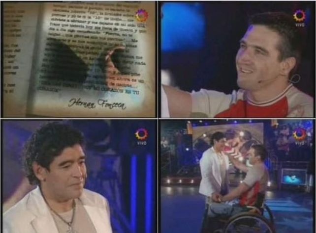 Maradona en Totoras: Mis piernas son tus piernas
