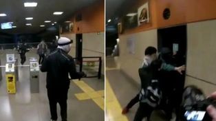 Una patota atacó a empleados y pintó vagones de un subte