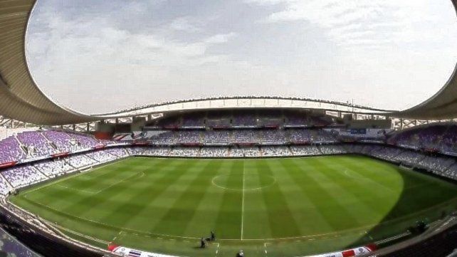 El estadio Hazza Bin Zayed para la final entre Boca y Racing