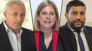 Cunha, Scaglia y Chumpitaz, el trío de postulantes para conducir el PRO santafesino.&nbsp;