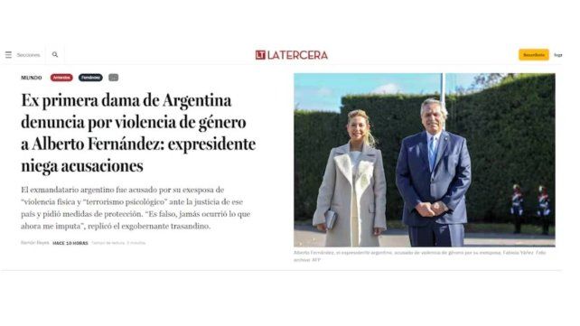 Fabiola Yañez denunció a Alberto Fernández: la reacción de los principales diarios del mundo