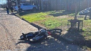 El accidente en Villaguay dejó a un joven con heridas graves.