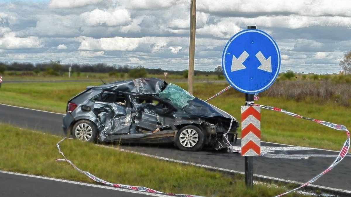 Violento accidente en el cruce de las rutas 32 y 127