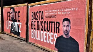 Basta de discutir boludeces. El slogan referido al Concejo del precandidato a concejal, Federico Lifchitz.