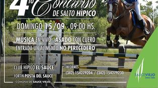 Cuarto concurso de Salto Hípico en Sauce Viejo