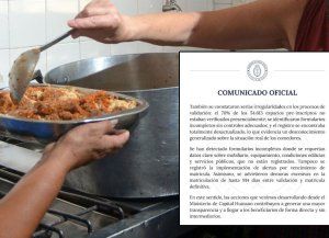 Comedores y merenderos: 87% de los registros estaban duplicados