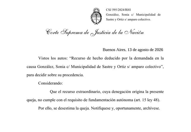 La Corte Suprema nacional cerró el caso Sastre y dejó firme el límite de 1.000 metros para fumigaciones