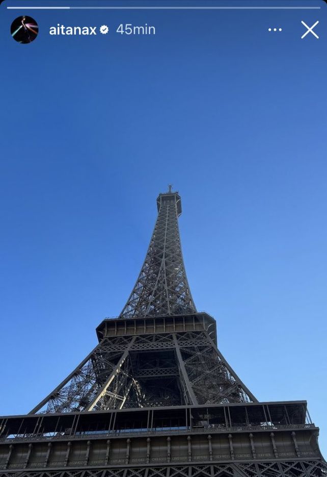 La foto que compartió Aitana en la Torre Eiffel