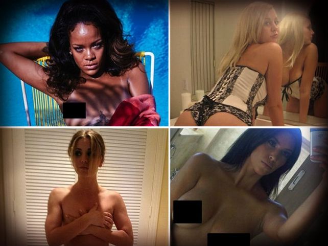 Las fotos prohibidas de Rihanna, Kim Kardashian y Kaley Cuoco