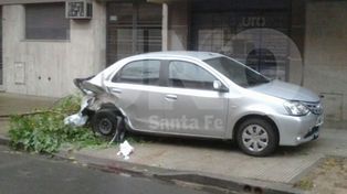 Un accidente en pleno centro que solo terminó con daños materiales