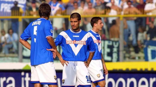 Pep Guardiola cuandol vestía la camiseta del Brescia