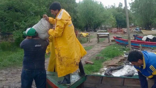 Defensa Civil de La Paz entregó bolsas de arena y brinda asistencia a las familias de zonas ribereñas. El agua se acerca al nivel de alerta.