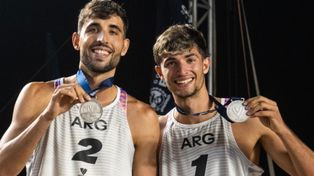 Los hermanos Capogrosso, dos destacadas figuras del beach volley.