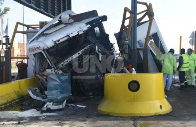 El accidente fue en la cabina de peaje