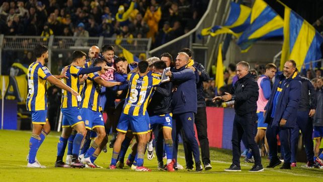 El festejo del gol de Copetti