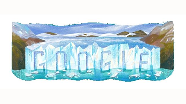 Google congela su doodle para celebrar al Parque Nacional Los Glaciares