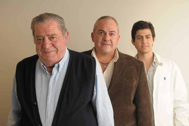Las tres generaciones al frente de Edilizia: Juan Francisco, Norberto y Nicolás Ruggiero.