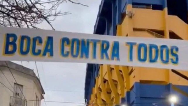 El mensaje en cercanías al estadio de Boca fue contundente.