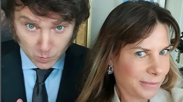 Javer Milei y Karen Reichardt.