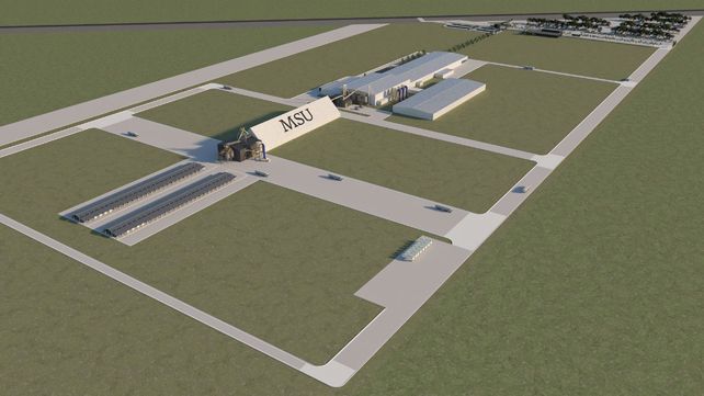 La maqueta del proyecto de la nueva planta.