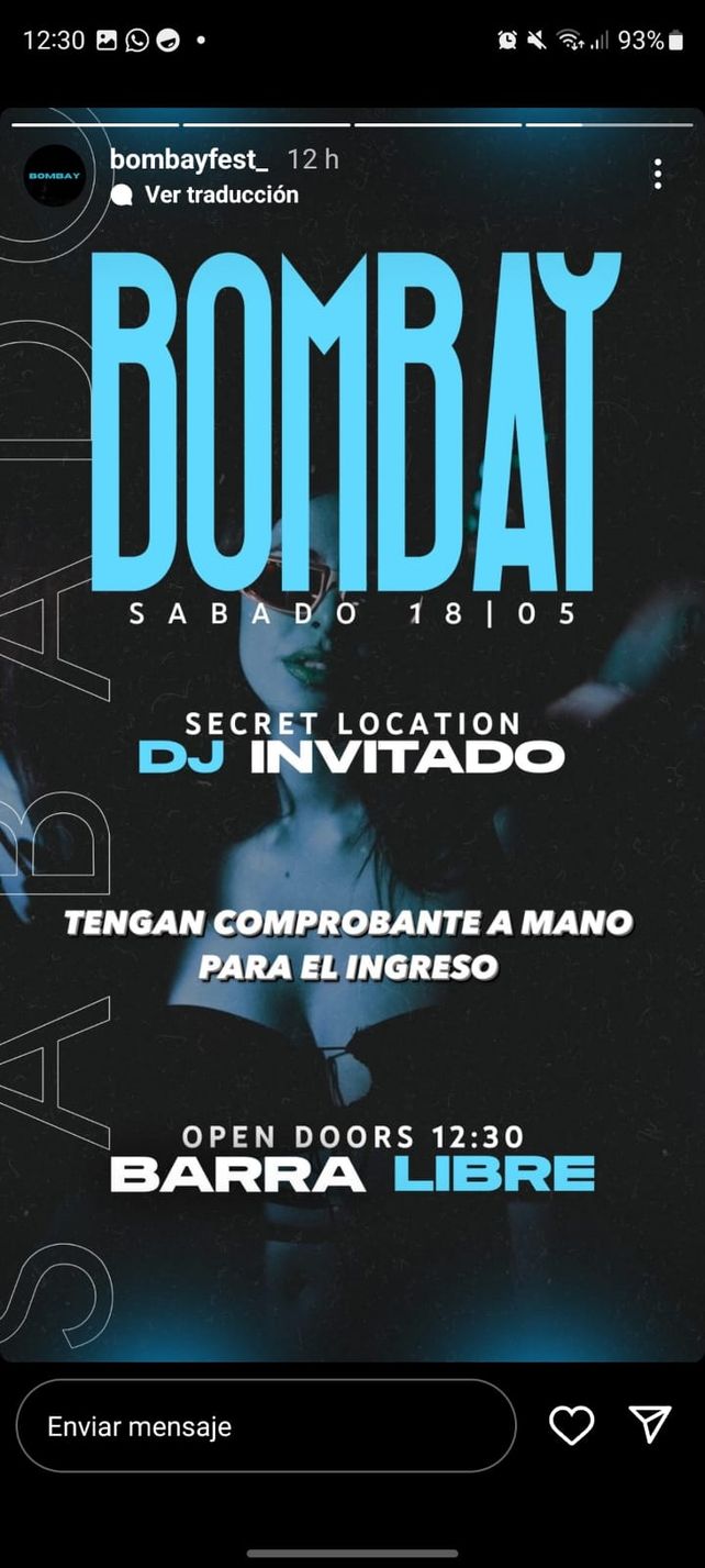 El evento se promocionaba a través de las redes sociales.