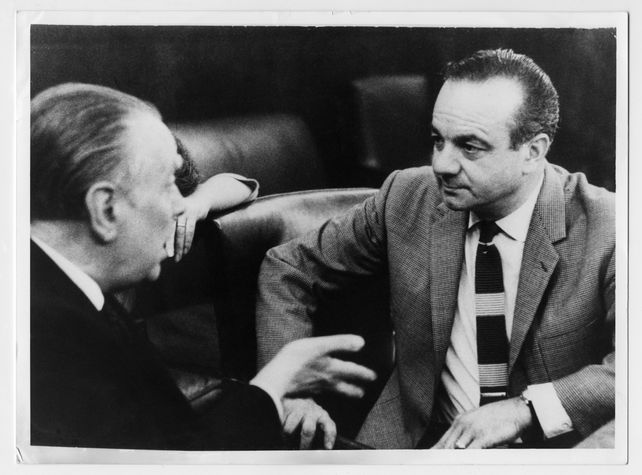 Con Jorge Luis Borges.
