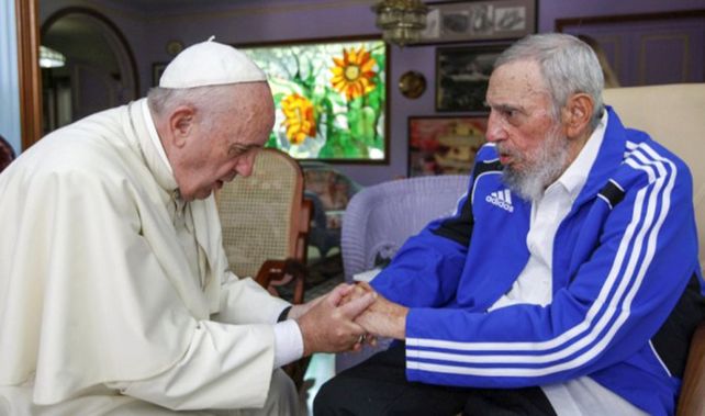 Francisco y Fidel en la visita del Papa a Cuba.