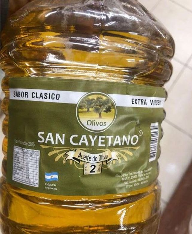 El aceite de oliva sabor clásico extra virgen, marca Olivos San Cayetano, fue prohibido por la Anmat.