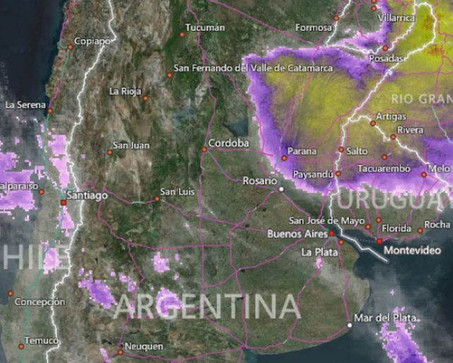 Renovaron alerta por tormentas fuertes en la región