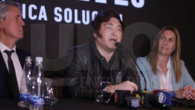 Javier Milei encabezó un acto en Paraná