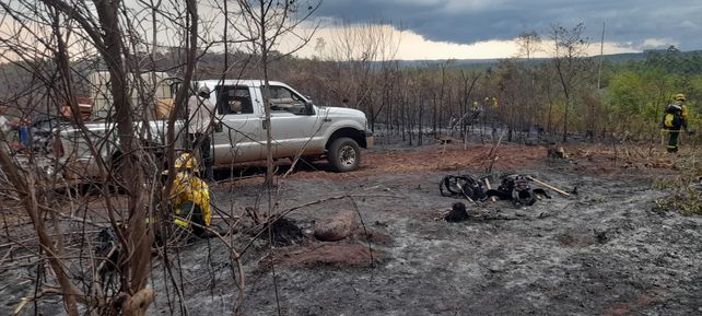 Los bomberos santafesinos trabajan intensamente para salvar selva autóctona