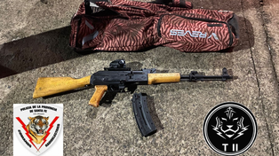 El fusil AK 47 que fue incautado este miércoles en inmediaciones de Vía Honda.