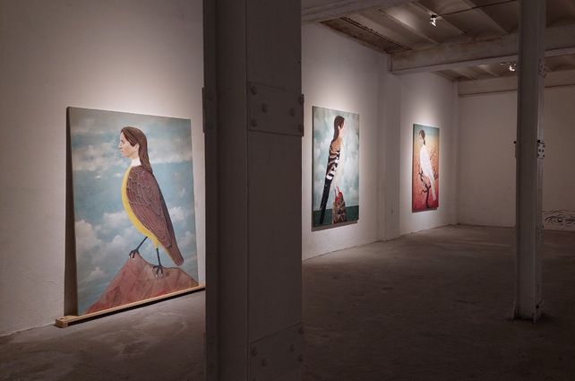 Tres de las siete Sirenas del artista&nbsp; Daniel García que se exhiben desde mañana en el Centro Cultural de la Toma (Tucumán 1349).