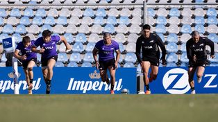 Los jugadores de Los Pumas, durante una de las últimas prácticas en San Juan.&nbsp;