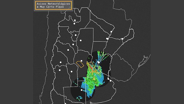 Rige alerta meteorológico por tormentas fuertes y ocasional caída de granizo