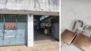 El taller mecánico que fue vaciado por los delincuentes