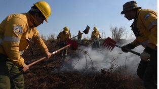Un bono de 10.000 pesos para los voluntarios que combaten los incendios