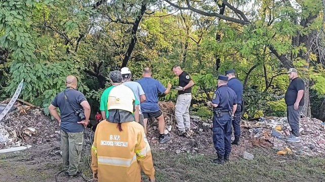El sector donde fue encontrado el cuerpo en el arroyo Colorado.