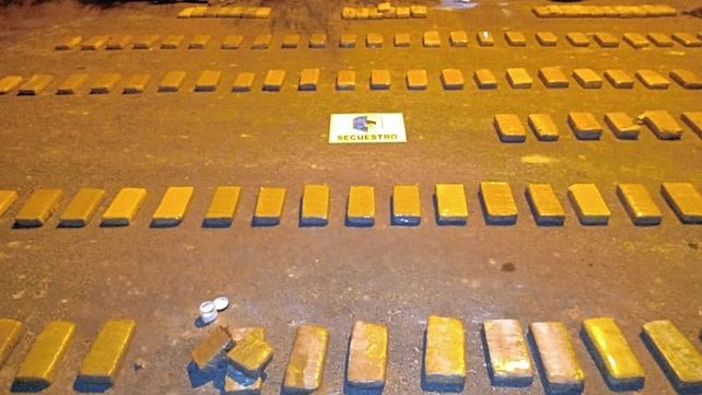 Eran casi 200 ladrillos de marihuana que sumaban 150 kilos.