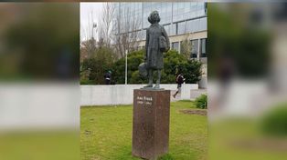 Denuncian el robo de una estatua en homenaje a Ana Frank
