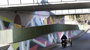 Muralistas locales dejaron su arte en los puentes de Circunvalación