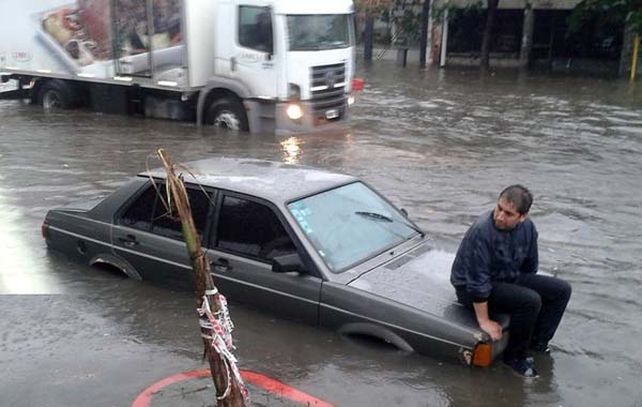 La lluvia caída en la ciudad de Buenos Aires y alrededores
