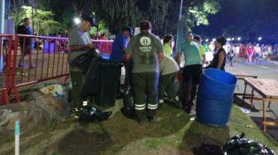 Los operativos de limpieza se ejecutaron con 12 operarios de la Dirección de Higiene