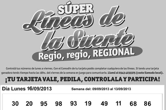 Seguí jugando con las Súper Líneas de las Suerte